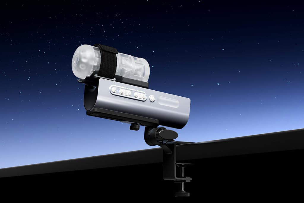 lovense solace pro on its desk mount