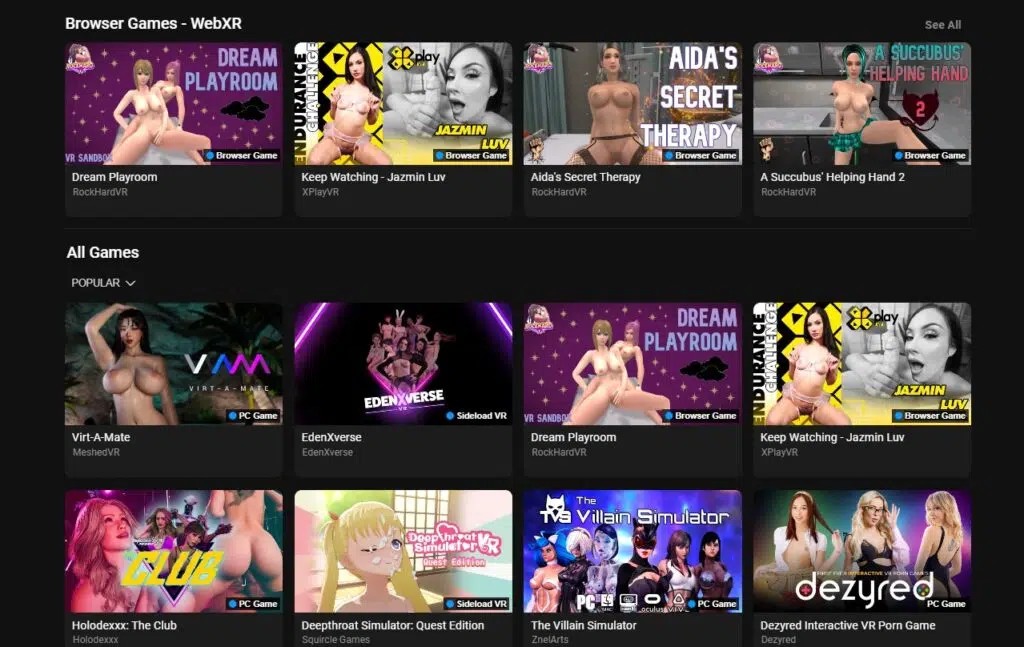 vrporn.com games page d'accueil